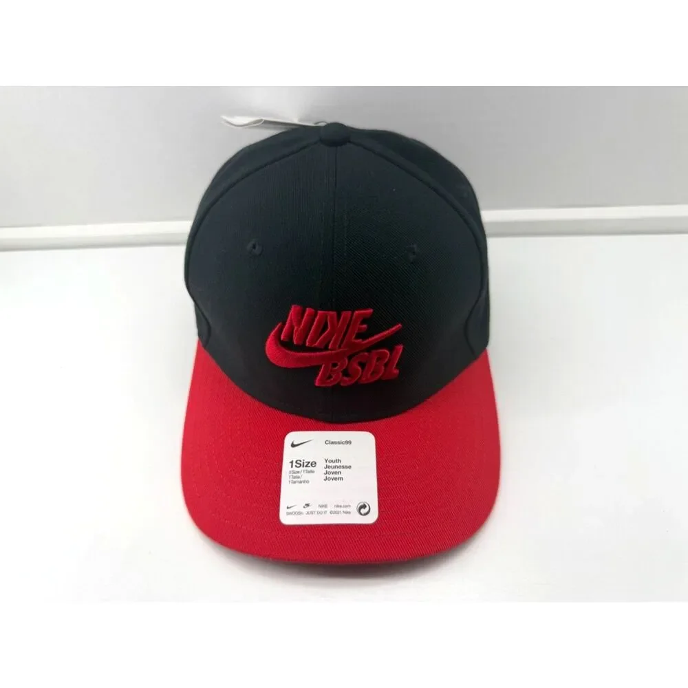 Nike Youth Classic99 Baseball Hat - Black & Red